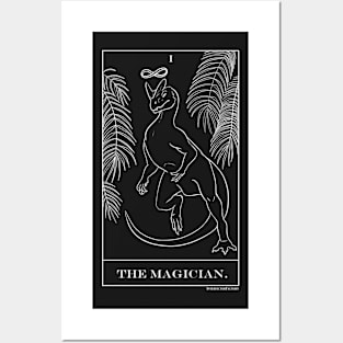 Magician Dinosaur Dilophosaurus Tarot Posters and Art